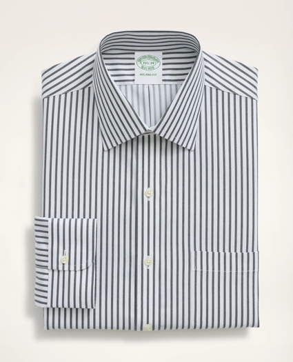 Stretch Milano Slim-Fit Dress Shirt, Non-Iron Twill Stripe  Ainsley Collar, image 3