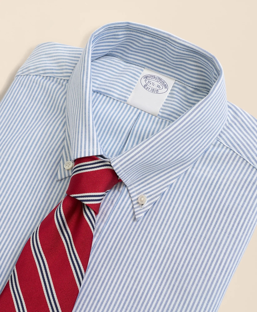 American-Made Oxford Cloth Button-Down Stripe Dress Shirt, image 2