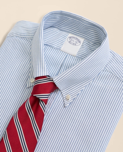 American-Made Oxford Cloth Button-Down Stripe Dress Shirt, image 2