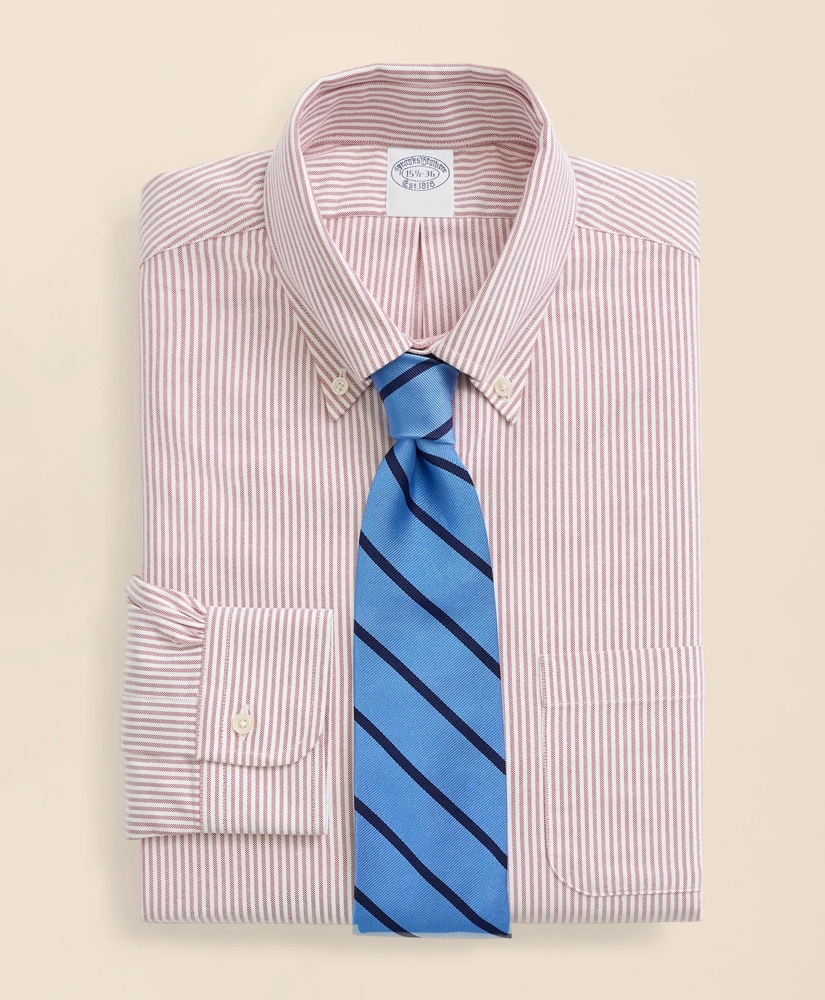 American-Made Oxford Cloth Button-Down Stripe Dress Shirt, image 1