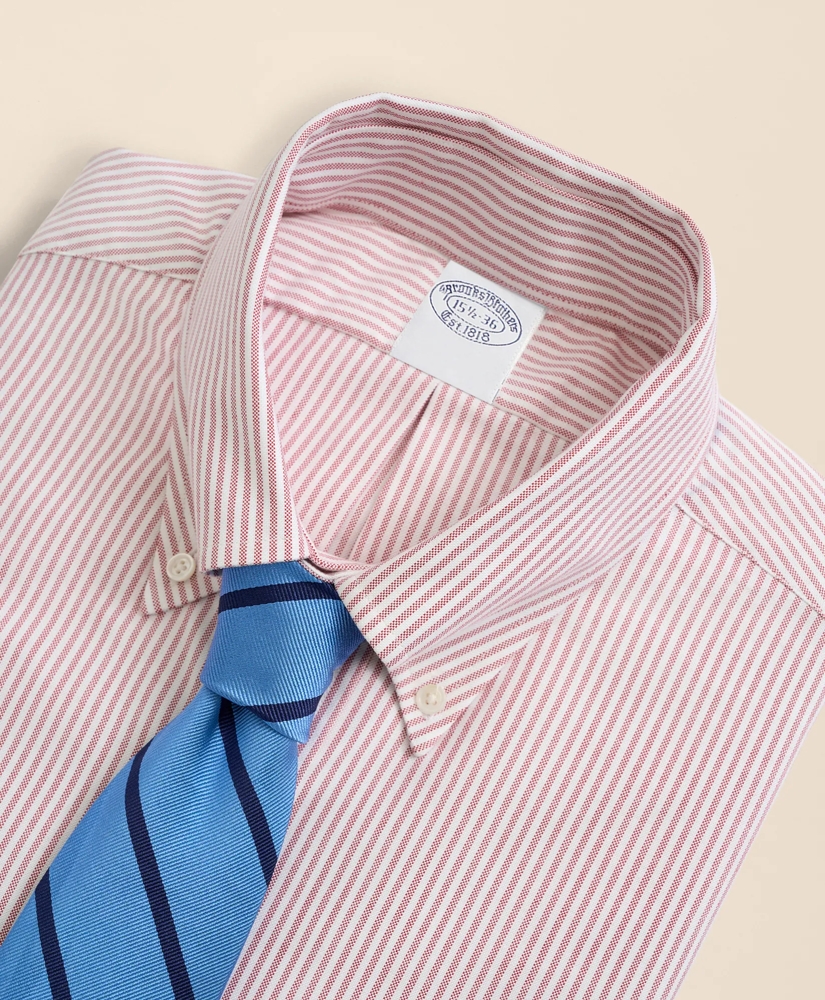 American-Made Oxford Cloth Button-Down Stripe Dress Shirt, image 2
