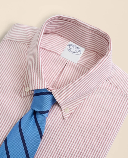 American-Made Oxford Cloth Button-Down Stripe Dress Shirt, image 2