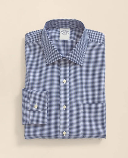 Stretch Supima&reg; Cotton Non-Iron Pinpoint Oxford Ainsley Collar, Gingham Dress Shirt, image 3