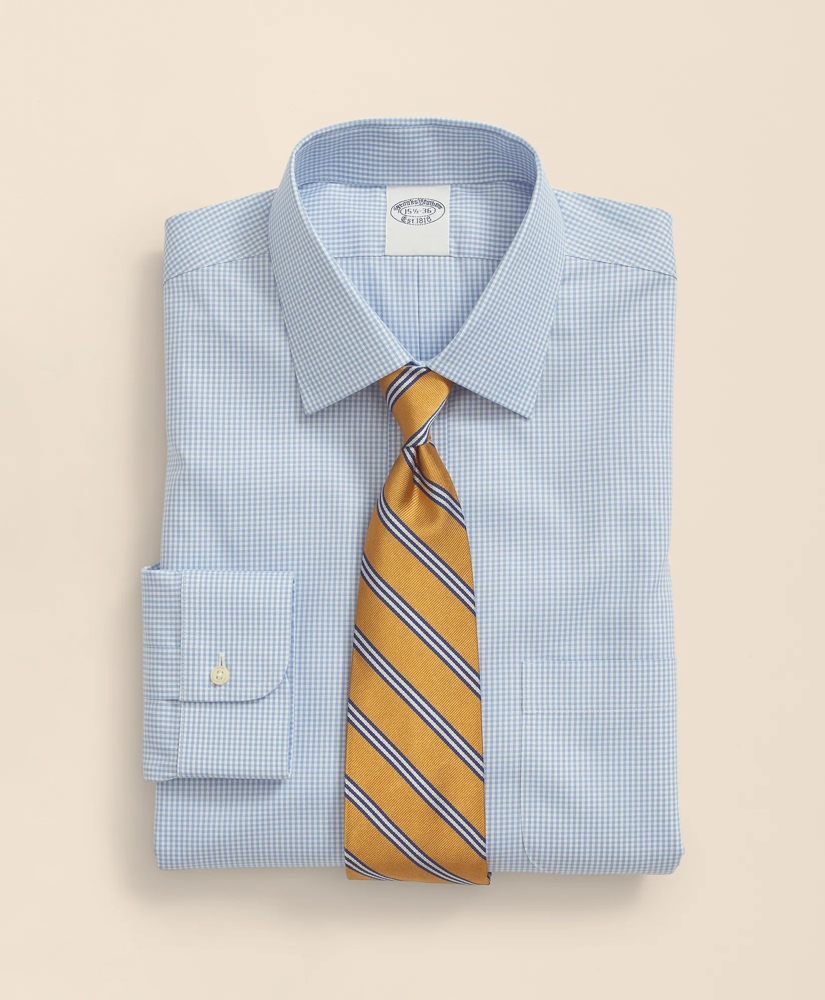 Stretch Supima&reg; Cotton Non-Iron Pinpoint Oxford Ainsley Collar, Gingham Dress Shirt, image 1