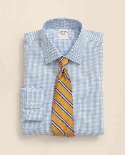 Stretch Supima&reg; Cotton Non-Iron Pinpoint Oxford Ainsley Collar, Gingham Dress Shirt, image 1