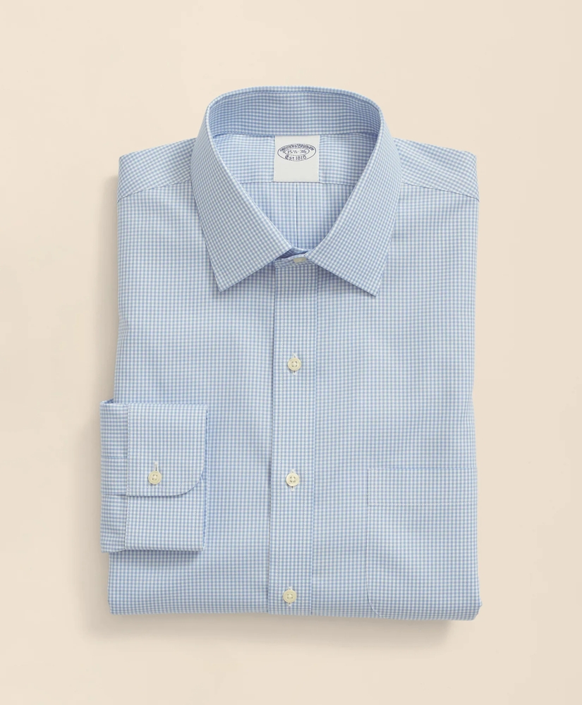 Stretch Supima&reg; Cotton Non-Iron Pinpoint Oxford Ainsley Collar, Gingham Dress Shirt, image 2