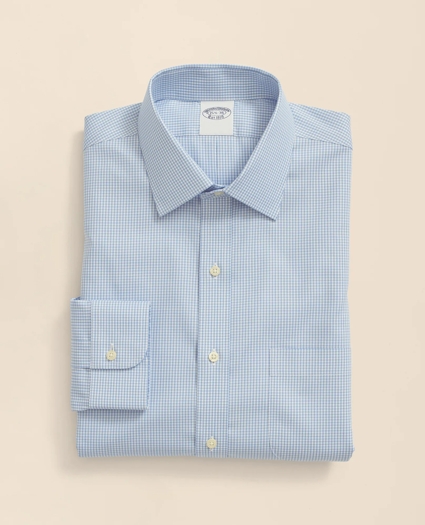 Stretch Supima&reg; Cotton Non-Iron Pinpoint Oxford Ainsley Collar, Gingham Dress Shirt, image 2