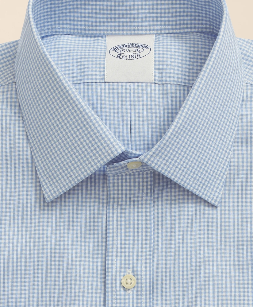 Stretch Supima&reg; Cotton Non-Iron Pinpoint Oxford Ainsley Collar, Gingham Dress Shirt, image 3