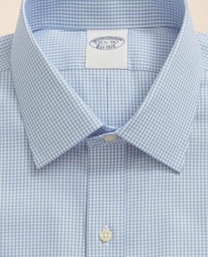Stretch Supima&reg; Cotton Non-Iron Pinpoint Oxford Ainsley Collar, Gingham Dress Shirt, image 3