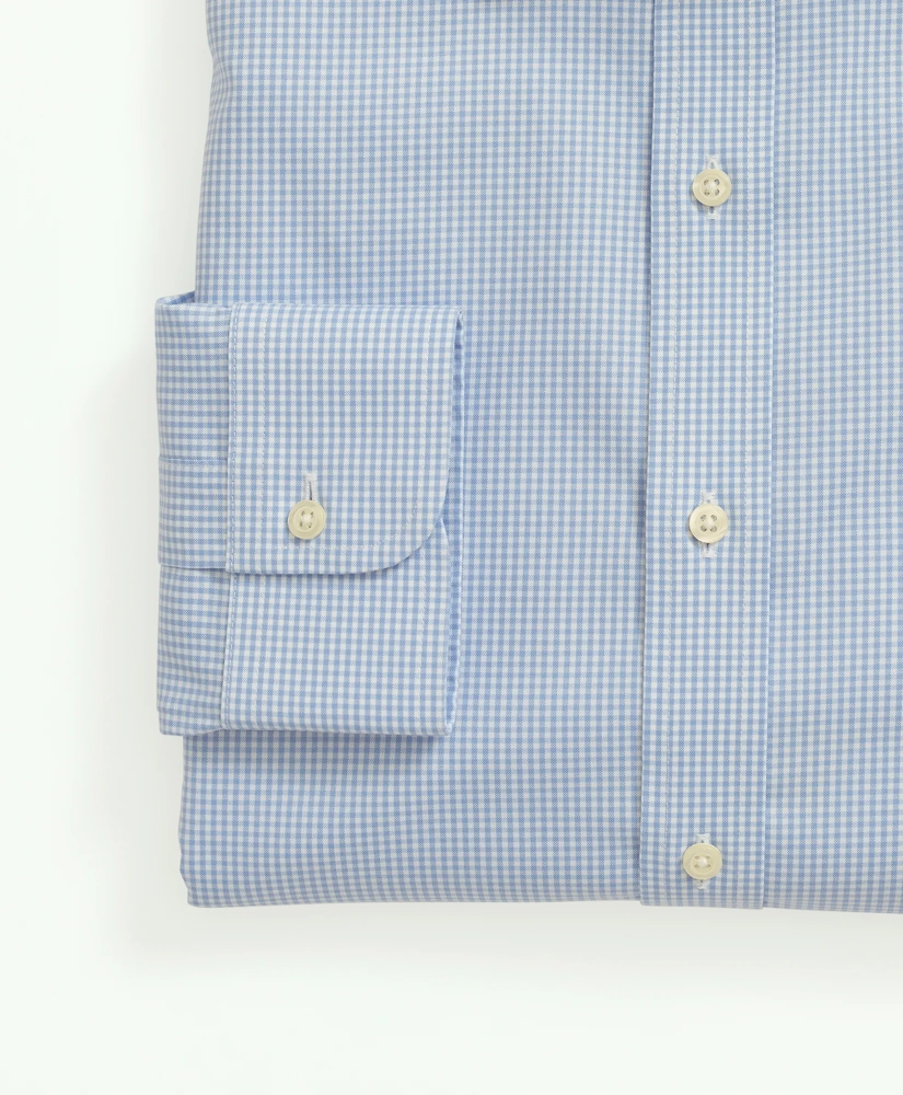 Stretch Supima® Cotton Non-Iron Pinpoint Oxford Ainsley Collar, Gingham Dress Shirt, image 4