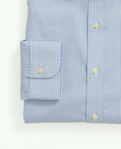 Stretch Supima® Cotton Non-Iron Pinpoint Oxford Ainsley Collar, Gingham Dress Shirt, image 4