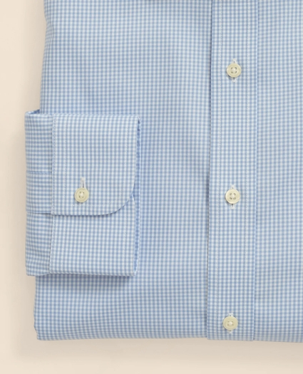 Stretch Supima&reg; Cotton Non-Iron Pinpoint Oxford Ainsley Collar, Gingham Dress Shirt, image 4