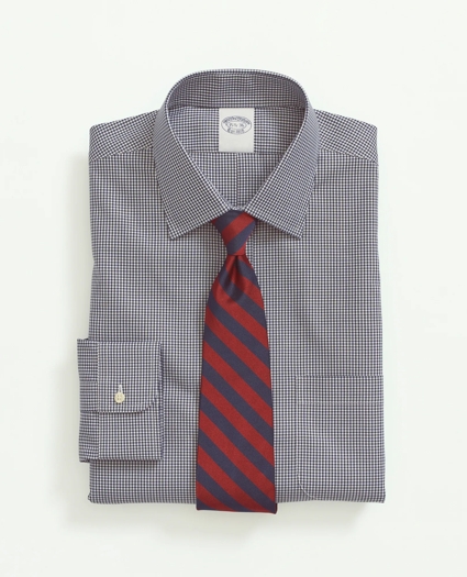 Stretch Supima® Cotton Non-Iron Pinpoint Oxford Ainsley Collar, Gingham Dress Shirt, image 1