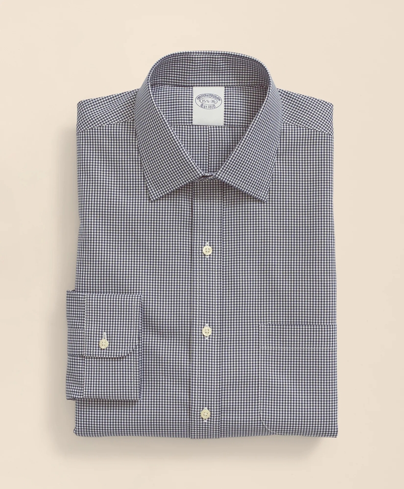 Stretch Supima&reg; Cotton Non-Iron Pinpoint Oxford Ainsley Collar, Gingham Dress Shirt, image 2