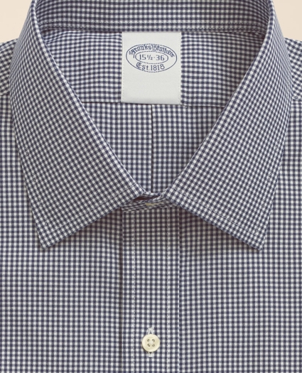 Stretch Supima&reg; Cotton Non-Iron Pinpoint Oxford Ainsley Collar, Gingham Dress Shirt, image 3