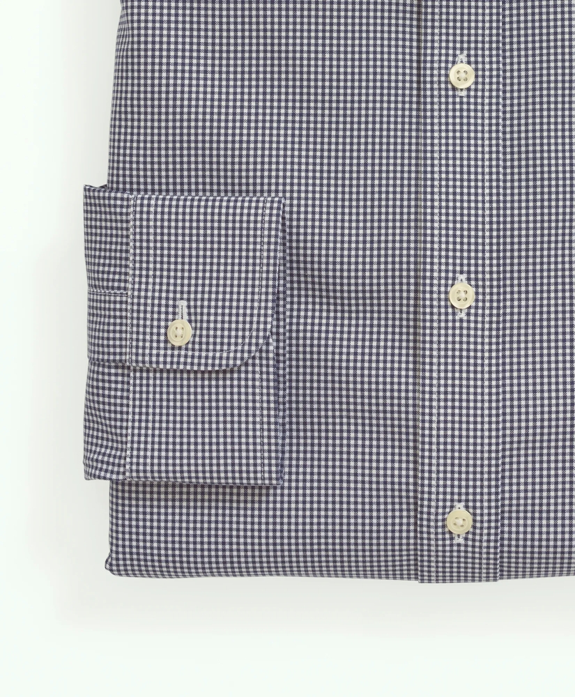 Stretch Supima® Cotton Non-Iron Pinpoint Oxford Ainsley Collar, Gingham Dress Shirt, image 4