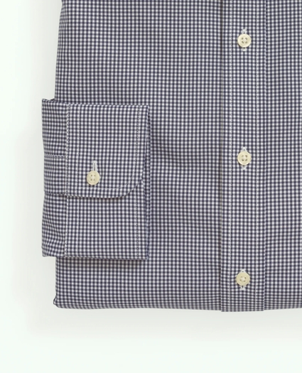 Stretch Supima® Cotton Non-Iron Pinpoint Oxford Ainsley Collar, Gingham Dress Shirt, image 4