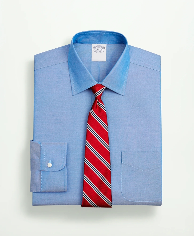 Stretch Supima® Cotton Non-Iron Pinpoint Oxford Ainsley Collar Dress Shirt, image 1