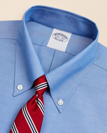 Stretch Supima&reg; Cotton Non-Iron Pinpoint Oxford Button-Down Collar Dress Shirt, image 2