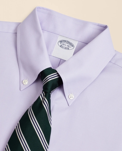 Stretch Supima&reg; Cotton Non-Iron Pinpoint Oxford Button-Down Collar Dress Shirt, image 2