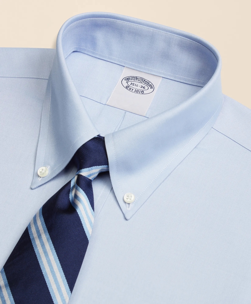 Stretch Supima&reg; Cotton Non-Iron Pinpoint Oxford Button-Down Collar Dress Shirt, image 2