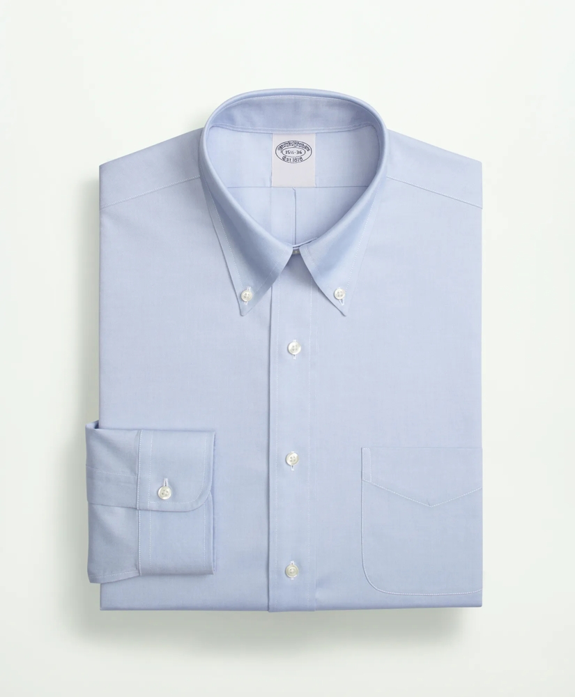 Stretch Supima® Cotton Non-Iron Pinpoint Oxford Button-Down Collar Dress Shirt, image 4