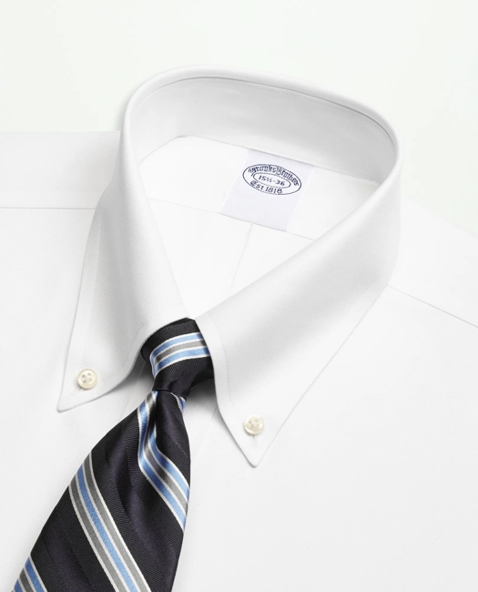 Stretch Supima® Cotton Non-Iron Pinpoint Oxford Button-Down Collar Dress Shirt