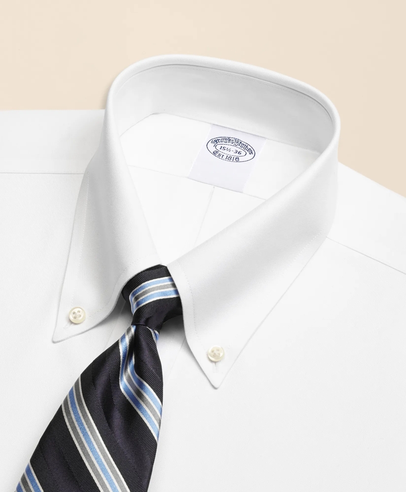 Stretch Supima&reg; Cotton Non-Iron Pinpoint Oxford Button-Down Collar Dress Shirt, image 2