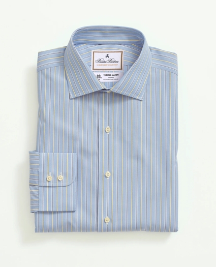Brooks Brothers X Thomas Mason® Cotton Poplin English Collar, Stripe Dress Shirt, image 2