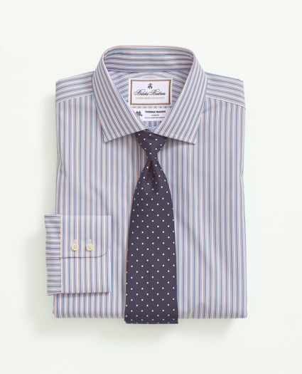 Brooks Brothers X Thomas Mason® Cotton Poplin English Collar, Stripe Dress Shirt, image 1
