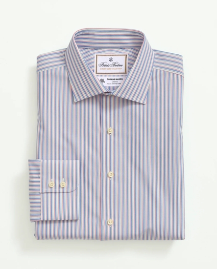 Brooks Brothers X Thomas Mason® Cotton Poplin English Collar, Stripe Dress Shirt, image 2