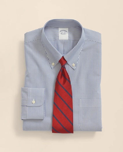 Stretch Supima&reg; Cotton Non-Iron Pinpoint Oxford Button-Down Collar, Candy Stripe Dress Shirt, image 1