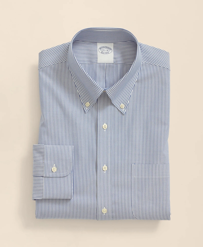 Stretch Supima&reg; Cotton Non-Iron Pinpoint Oxford Button-Down Collar, Candy Stripe Dress Shirt, image 2