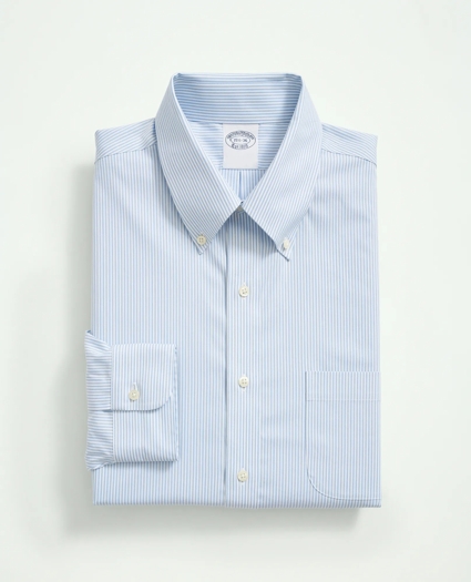 Stretch Supima® Cotton Non-Iron Pinpoint Oxford Button-Down Collar, Candy Stripe Dress Shirt, image 1
