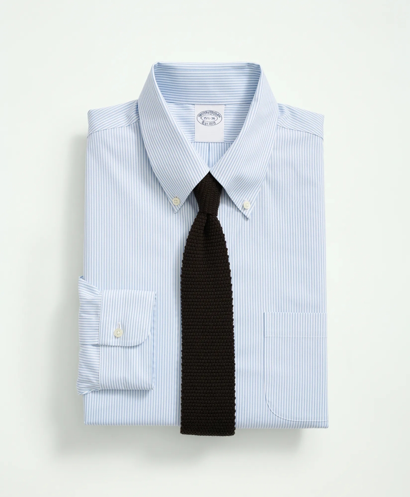 Stretch Supima® Cotton Non-Iron Pinpoint Oxford Button-Down Collar, Candy Stripe Dress Shirt, image 4