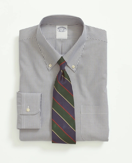 Stretch Supima® Cotton Non-Iron Pinpoint Oxford Button-Down Collar, Candy Stripe Dress Shirt, image 1