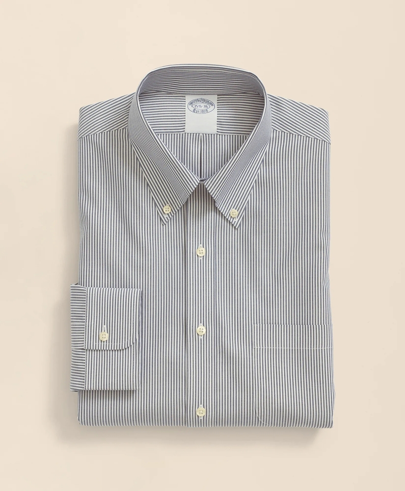Stretch Supima&reg; Cotton Non-Iron Pinpoint Oxford Button-Down Collar, Candy Stripe Dress Shirt, image 2