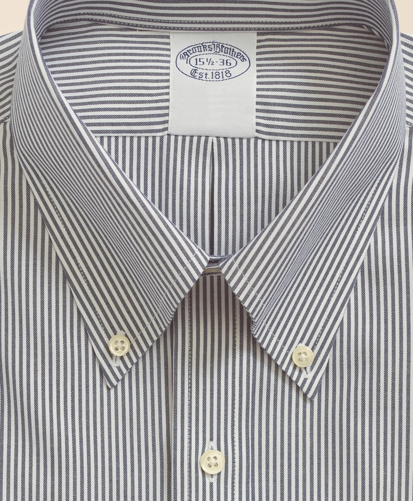 Stretch Supima&reg; Cotton Non-Iron Pinpoint Oxford Button-Down Collar, Candy Stripe Dress Shirt, image 3
