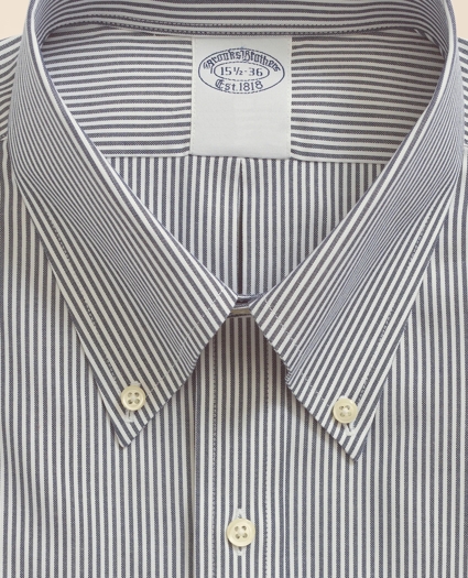 Stretch Supima&reg; Cotton Non-Iron Pinpoint Oxford Button-Down Collar, Candy Stripe Dress Shirt, image 3