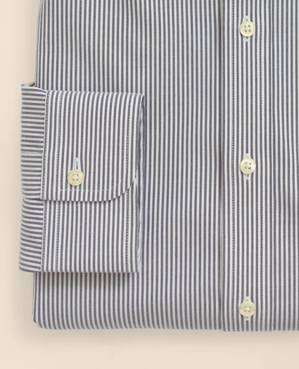 Stretch Supima&reg; Cotton Non-Iron Pinpoint Oxford Button-Down Collar, Candy Stripe Dress Shirt, image 4