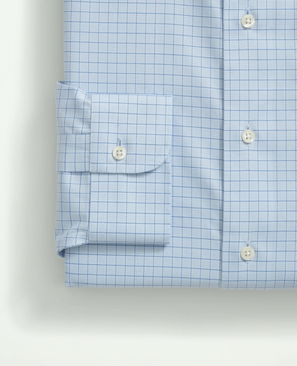 Stretch Supima® Cotton Non-Iron Royal Oxford Ainsley Collar, Windowpane Dress Shirt, image 2
