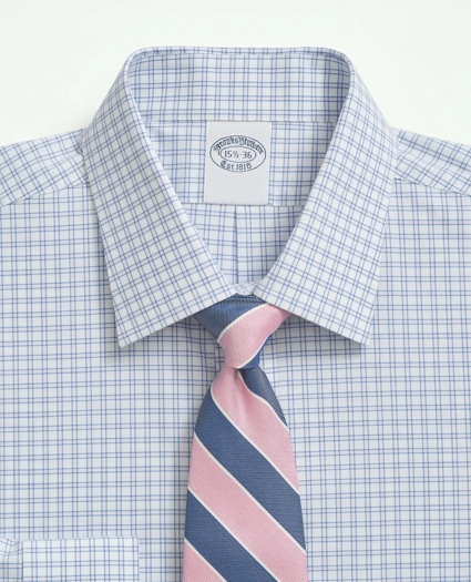 Stretch Supima® Cotton Non-Iron Poplin Ainsley Collar, Check Dress Shirt, image 4