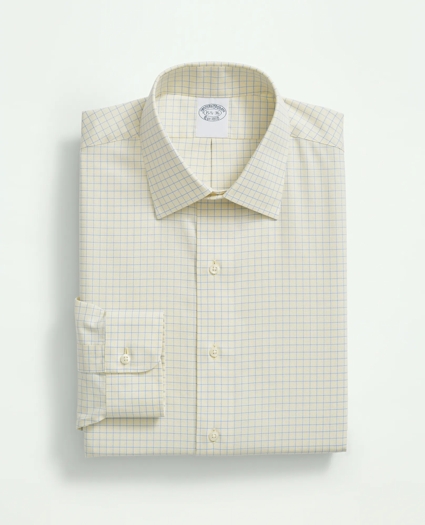 Stretch Supima® Cotton Non-Iron Royal Oxford Ainsley Collar, Windowpane Dress Shirt, image 2