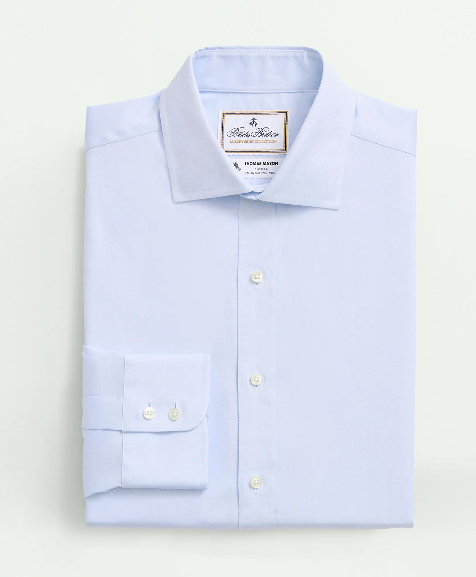 Brooks Brothers X Thomas Mason&reg; Cotton Pinpoint Oxford English Collar Dress Shirt, image 1