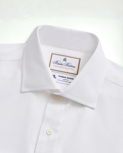 Brooks Brothers X Thomas Mason® Cotton Pinpoint Oxford English Collar Dress Shirt, image 2