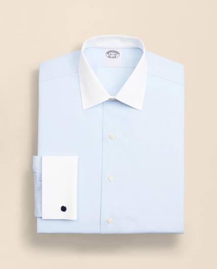 Stretch Supima&reg; Cotton Non-Iron Pinpoint Oxford Contrast Ainsley Collar Dress Shirt, image 4