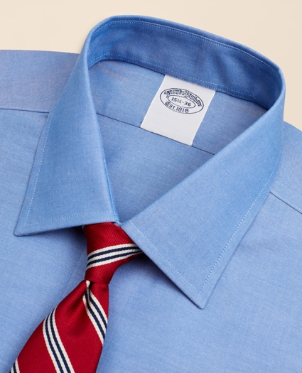 Stretch Supima&reg; Cotton Non-Iron Pinpoint Oxford Ainsley Collar Dress Shirt, image 4