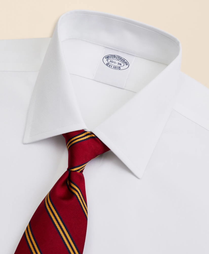 Stretch Supima&reg; Cotton Non-Iron Pinpoint Oxford Ainsley Collar Dress Shirt, image 2