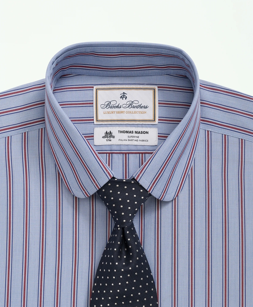 Brooks Brothers X Thomas Mason® Cotton Poplin Club Collar, Striped Dress Shirt, image 2