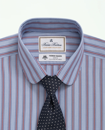 Brooks Brothers X Thomas Mason® Cotton Poplin Club Collar, Striped Dress Shirt, image 2
